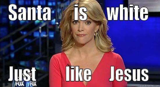 Black Santa? - SANTA       IS      WHITE JUST          LIKE      JESUS essentially megyn kelly