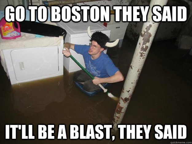 go to boston they said it'll be a blast, they said  Laundry Room Viking