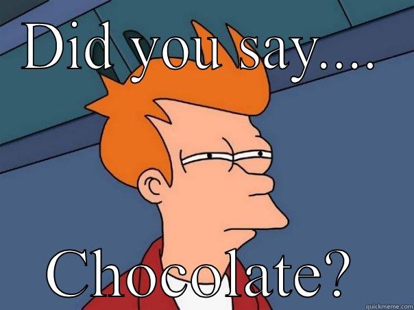 DID YOU SAY.... CHOCOLATE? Futurama Fry