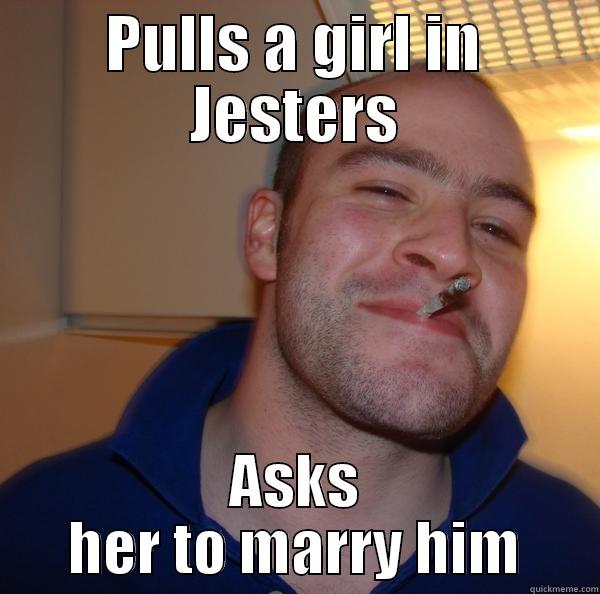 PULLS A GIRL IN JESTERS ASKS HER TO MARRY HIM Good Guy Greg 
