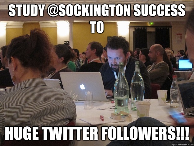 Study @sockington success to Huge Twitter followers!!!  Plotting Tom Coates