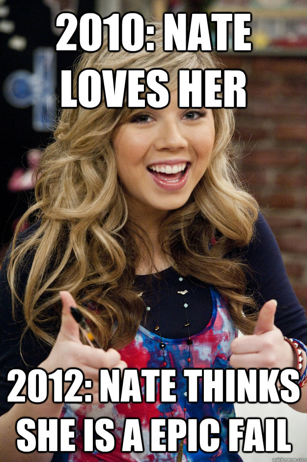 2010: Nate Loves Her 2012: Nate thinks she is a epic fail   jennette mccurdy dad
