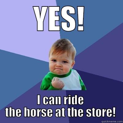 YES! I CAN RIDE THE HORSE AT THE STORE! Success Kid
