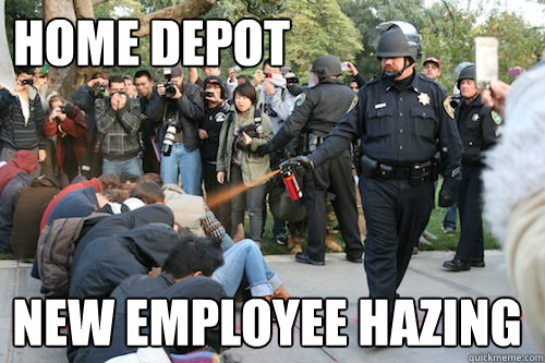 Home Depot New Employee Hazing - Home Depot New Employee Hazing  Pepper Spray 1