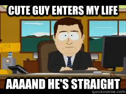 Cute Guy enters my life aaaand he's straight  First World Gay Problems