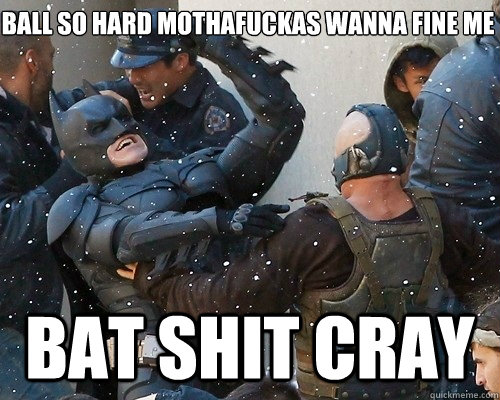 ball so hard mothafuckas wanna fine me bat shit cray  