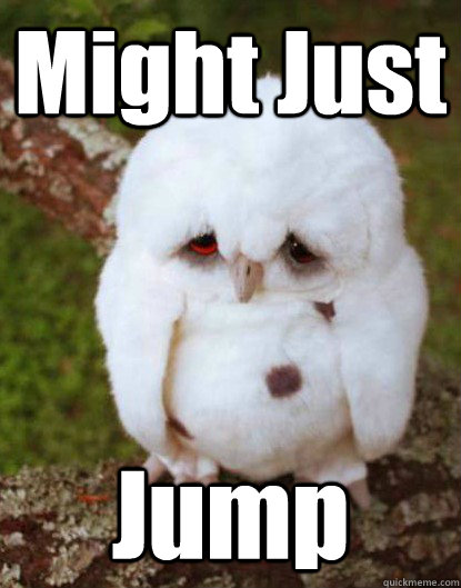 Might Just                                                                                                                                 Jump  Depressed Baby Owl