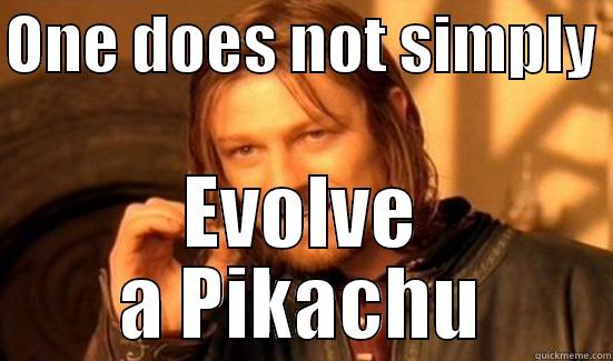 ONE DOES NOT SIMPLY  EVOLVE A PIKACHU Boromir