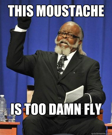 This moustache Is too damn fly  Rent Is Too Damn High Guy