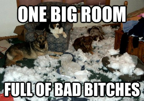 One big room full of bad bitches  