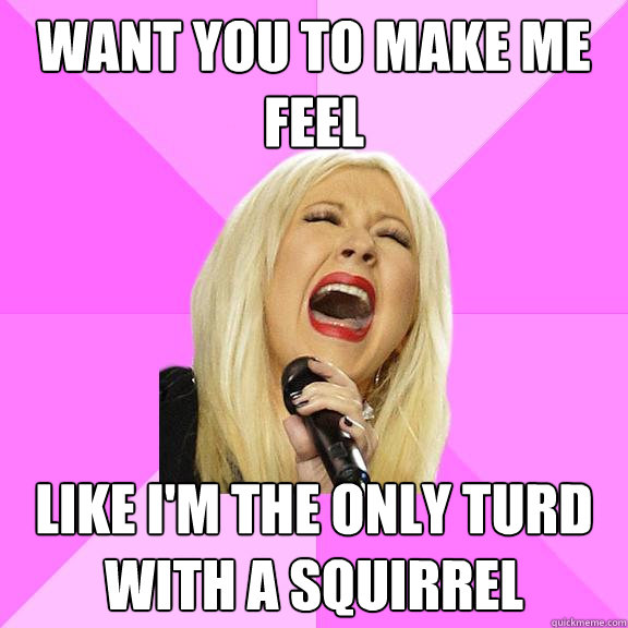 want you to make me feel like i'm the only turd with a squirrel  Wrong Lyrics Christina