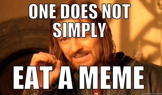 ONE DOES NOT SIMPLY EAT A MEME Boromir