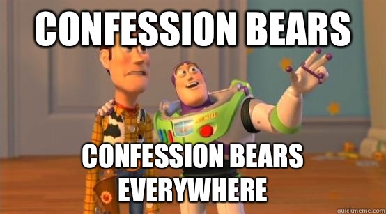 Confession Bears Confession Bears Everywhere  Buzz Glitter