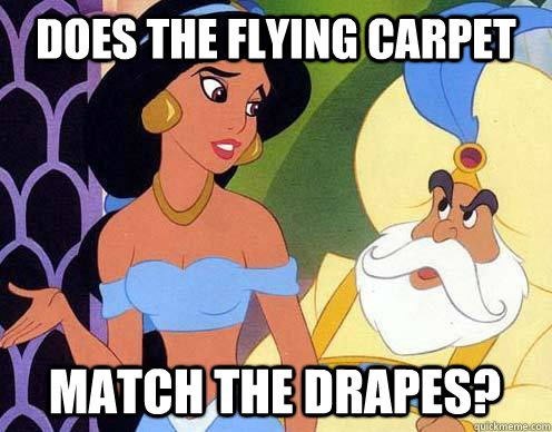 does the flying carpet match the drapes?  