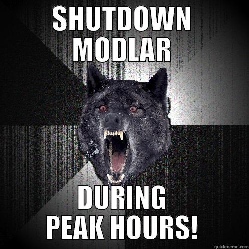 SHUTDOWN MODLAR DURING PEAK HOURS! Insanity Wolf