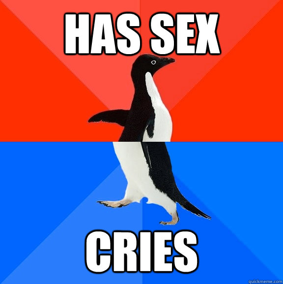 has sex  cries  Socially Awesome Awkward Penguin