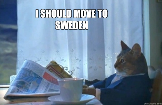 I should move to Sweden  Sophisticated Cat