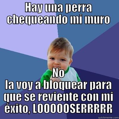 HAY UNA PERRA CHEQUEANDO MI MURO NO LA VOY A BLOQUEAR PARA QUE SE REVIENTE CON MI ÉXITO, LOOOOOSERRRRR Success Kid