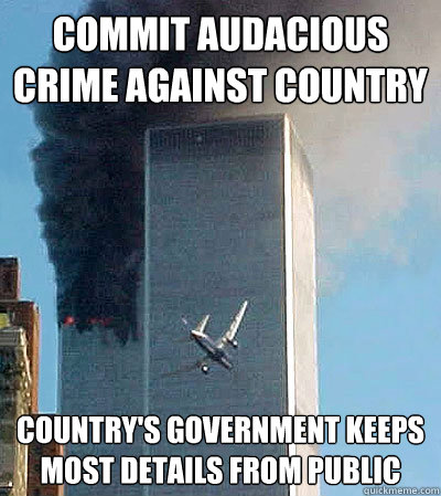 commit audacious crime against country  country's government keeps most details from public  