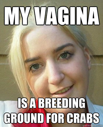 my vagina is a breeding ground for crabs  