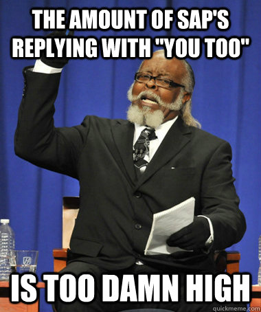 the amount of SAP's replying with 