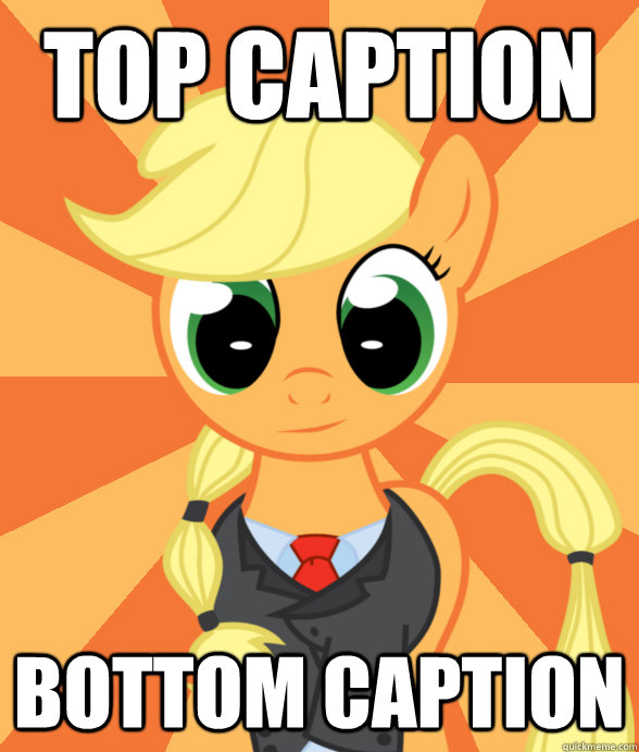 Top Caption Bottom Caption  Successful Applejack