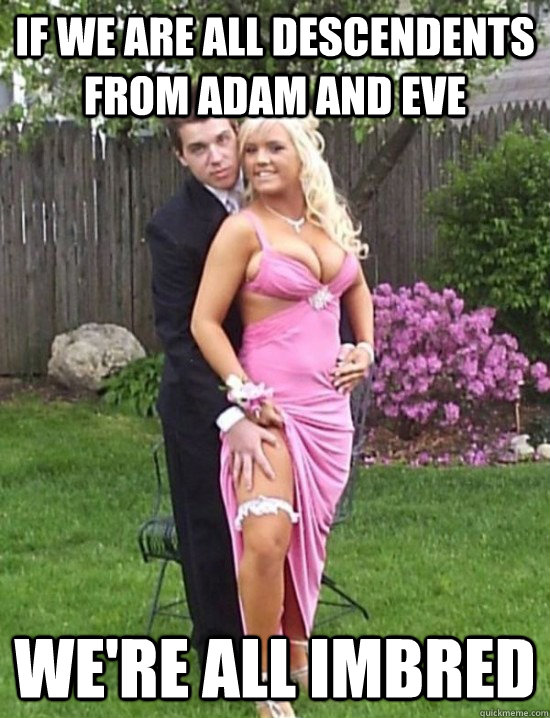 IF WE ARE ALL DESCENDENTS FROM ADAM AND EVE memes | quickmeme