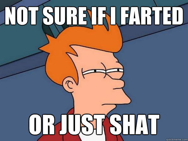 Not sure if i farted Or just shat   Futurama Fry