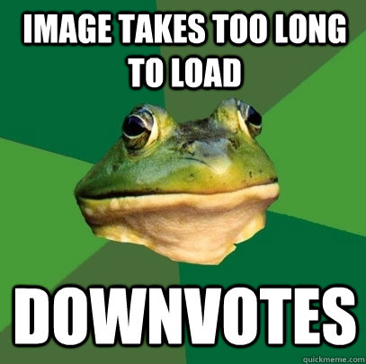 Image takes too long to load Downvotes  Foul Bachelor Frog