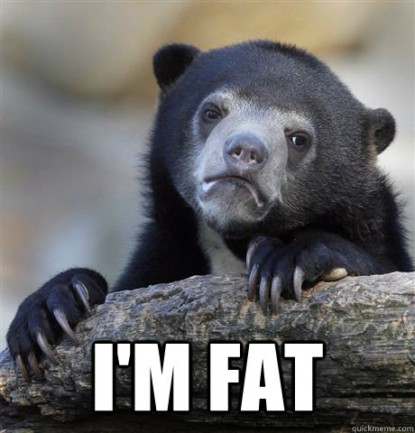  i'm fat  Confession Bear