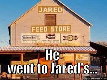 he went to jareds -  HE WENT TO JARED'S... Misc