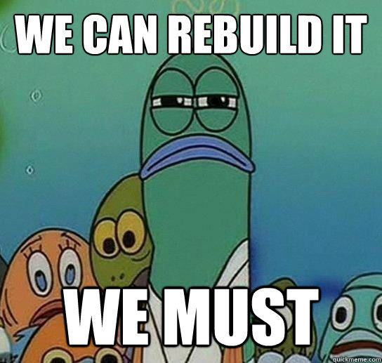 we can rebuild it we must  