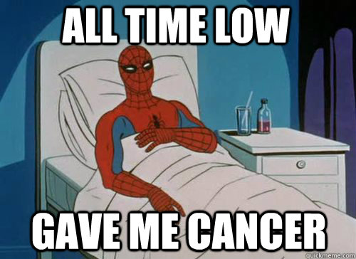 all time low Gave me cancer - all time low Gave me cancer  Sick Spiderman