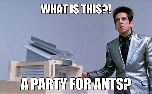 What is this?! A party for ants?  A center for ants