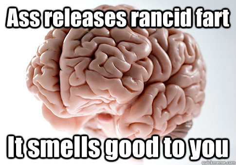 Ass releases rancid fart It smells good to you  Scumbag Brain