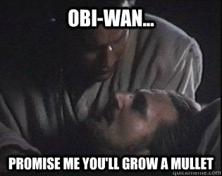 Obi-Wan... promise me you'll grow a mullet - Obi-Wan... promise me you'll grow a mullet  Jedi Mullet