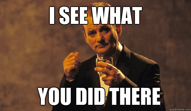 I see what   you did there   Bill Murray