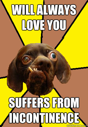 Will Always LOve you Suffers from incontinence - Will Always LOve you Suffers from incontinence  UglyLilPuppy