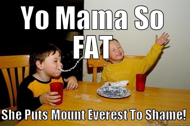 YO MAMA SO FAT SHE PUTS MOUNT EVEREST TO SHAME! yo mama is so fat