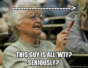 ---------------------> this guy is all 'wtf? seriously?'  Senior College Student