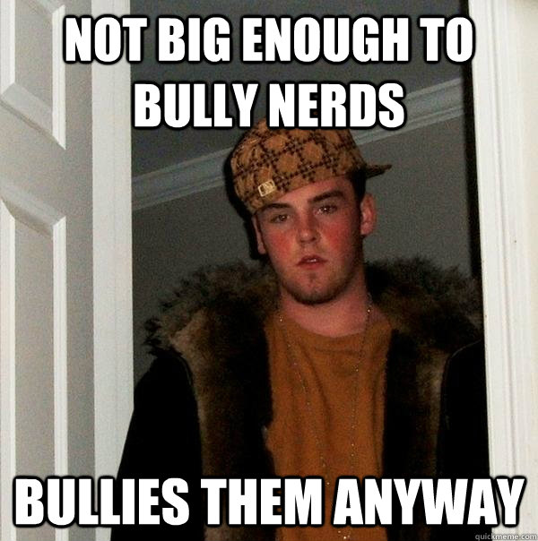 Not big enough to bully nerds bullies them anyway - Not big enough to bully nerds bullies them anyway  Scumbag Steve