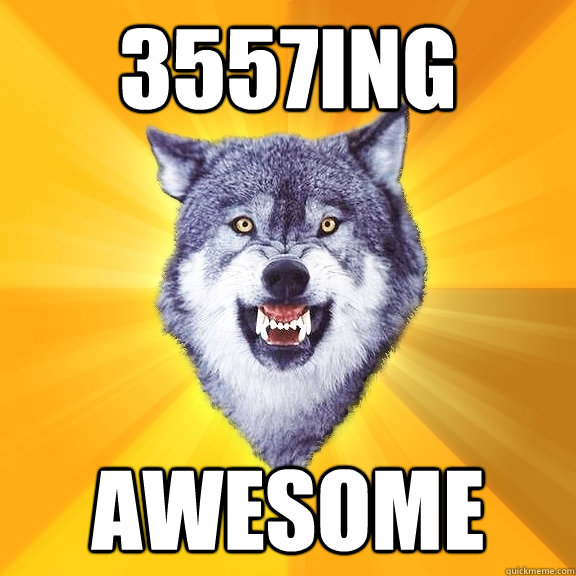 3557ing Awesome  Courage Wolf