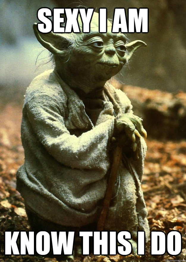 SEXY I AM KNOW THIS I DO  Yoda