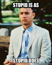 Stupid is as Stupid does - Stupid is as Stupid does  Simple Forrest