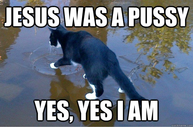Jesus was a pussy Yes, yes I am  Jesus Cat