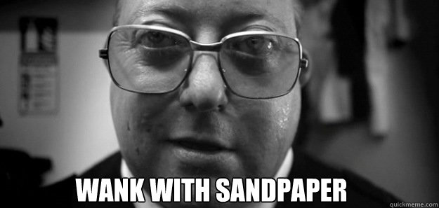 wank with sandpaper  