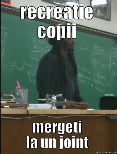 RECREATIE COPII MERGETI LA UN JOINT Rasta Science Teacher