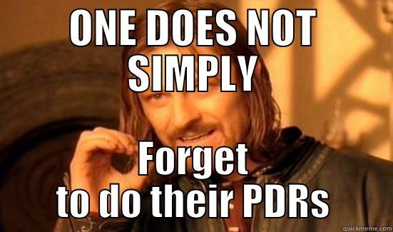 ONE DOES NOT SIMPLY FORGET TO DO THEIR PDRS Boromir
