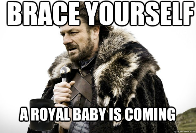 Brace Yourself  A royal baby is coming  Tea break Ned Stark