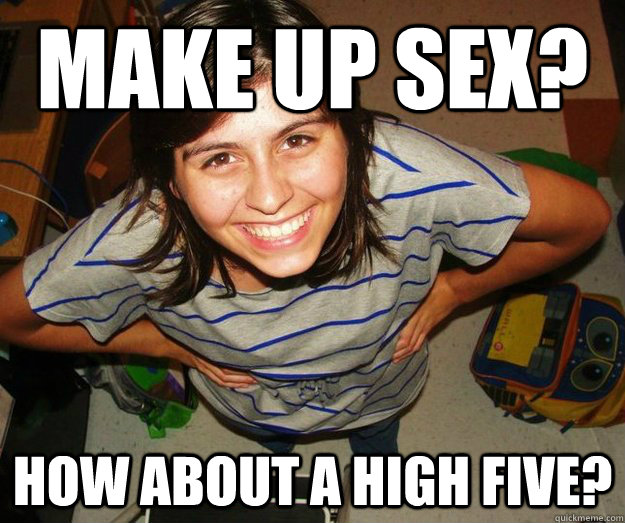 Make up sex? How about a high five?  
